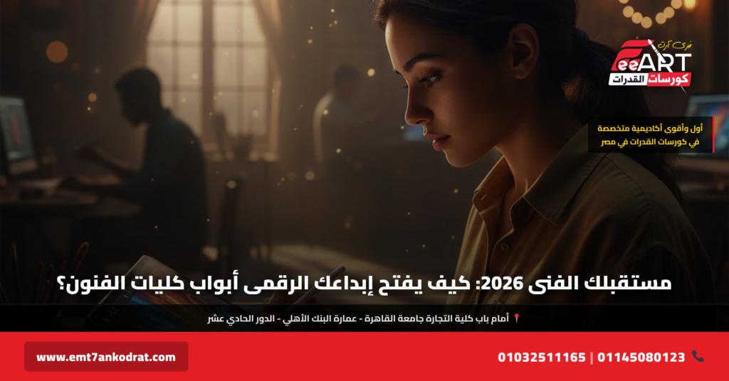 مهارات الفنون الرقمية للجامعة 2026 - فري آرت أكاديمية القدرات
