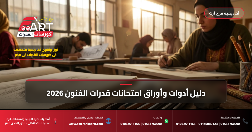 امتحان قدرات الدبلومات الفنية 2026 - فري آرت أكاديمية القدرات